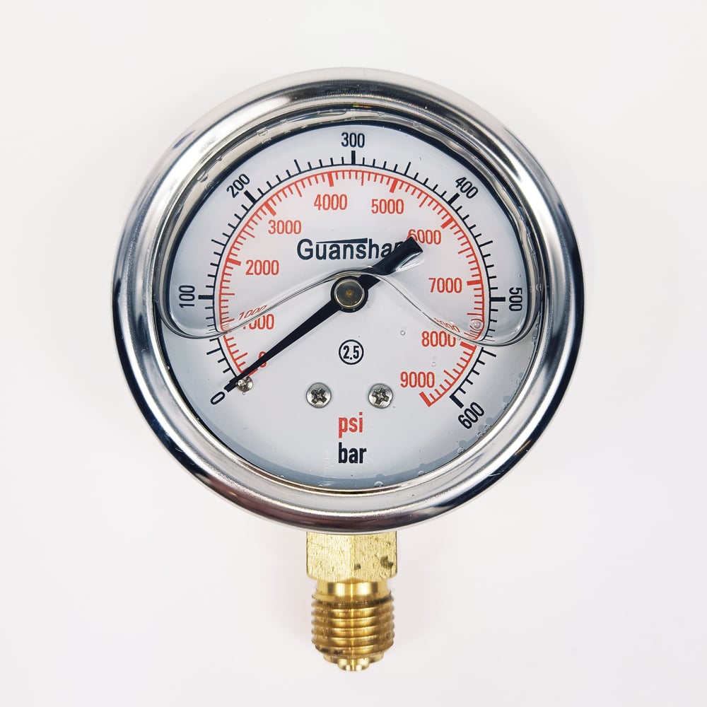 Изображение товара Манометр виброустойчивый АРКАИМ YN63Z на 600 бар 63 мм G 1/4 радиальный глицериновый