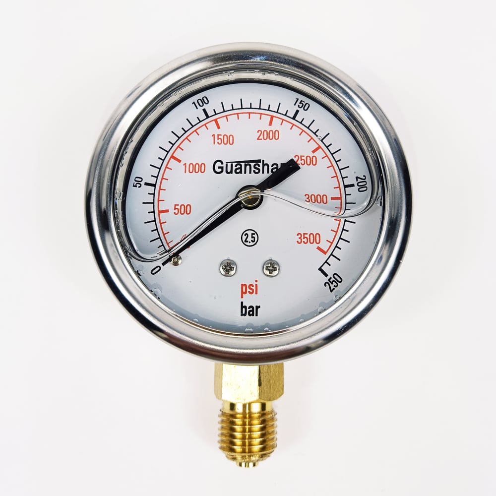 Изображение товара Манометр виброустойчивый АРКАИМ YN63Z 250 бар 63 мм G 1/4" радиальный глицериновый