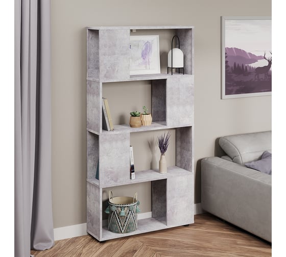 Изображение товара Стеллаж Letta Estet Plus Цемент светлый вельвет, 730x1425x220 L3756.20/01