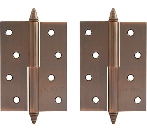 Изображение товара Петля НОРА-М 610-4" AC мед.покр. левая 2,5 мм №2 10563