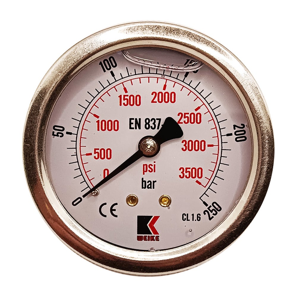 Изображение товара Манометр гидравлический виброустойчивый АРКАИМ WKP1007 250 бар 63 мм G 1/4"