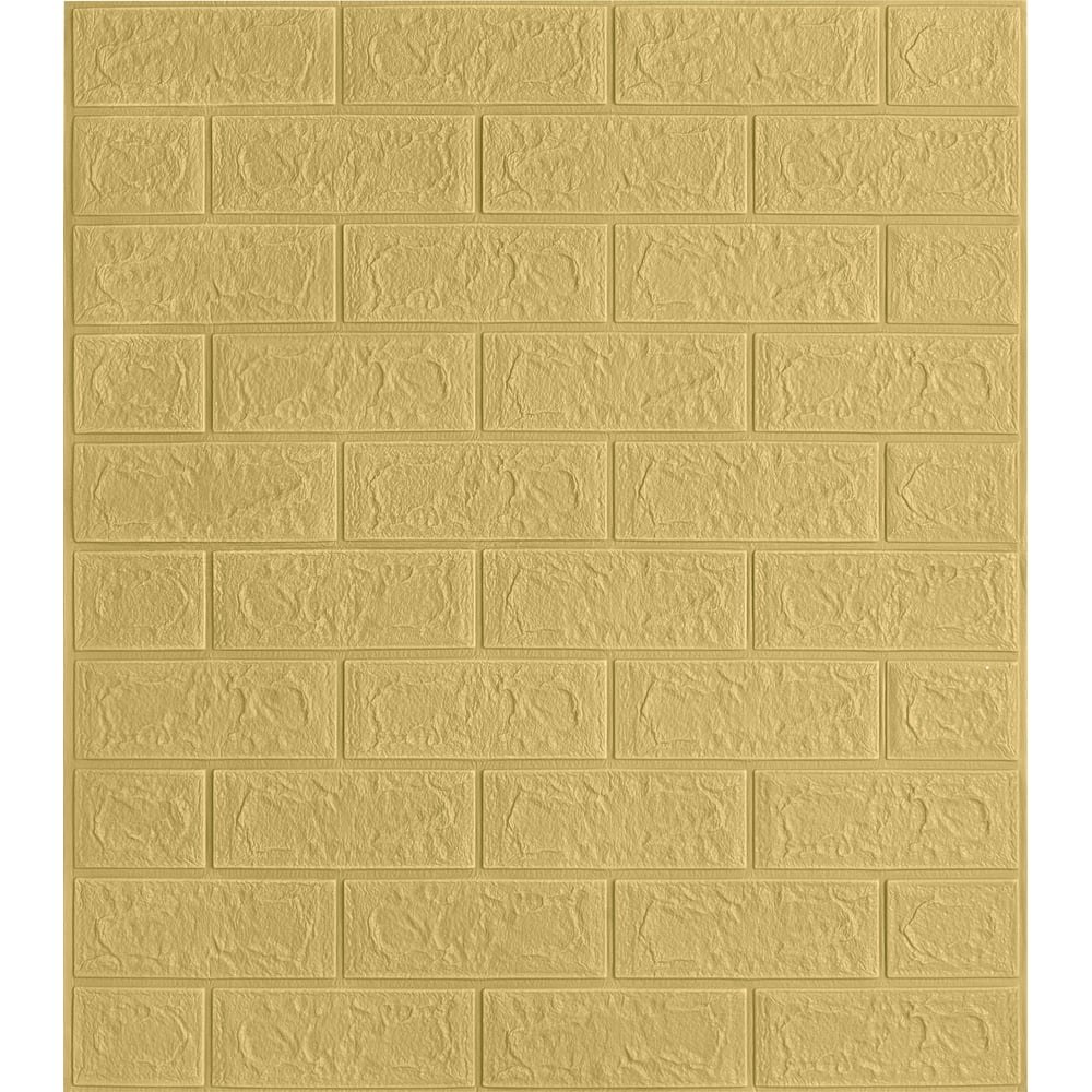 Изображение товара 3D стеновые панели LAKO МЕГА DECOR кирпич Желтый песок 20 шт монтаж самоклеящийся