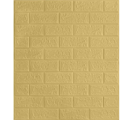 Изображение товара Комплект 3D панелей для стен LAKO МЕГА DECOR, коллекция Классический кирпич Желтый песок, 10 штук, 6 мм LKD-01-04-507-MEGA10
