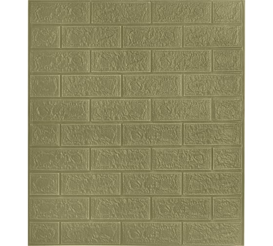 Изображение товара Комплект 3D панелей для стен LAKO МЕГА DECOR, коллекция Классический кирпич Серо-зеленый, 20 штук, 6 мм LKD-01-04-508-MEGA20