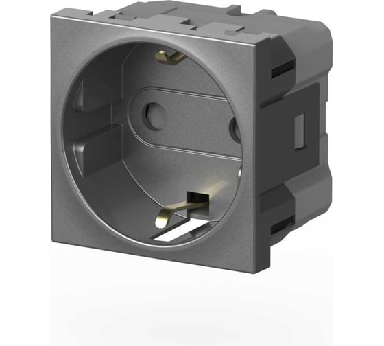 Изображение товара Розетка с защитой от детей Elbi Moda Vox M+K серый металлик 611-041032-217