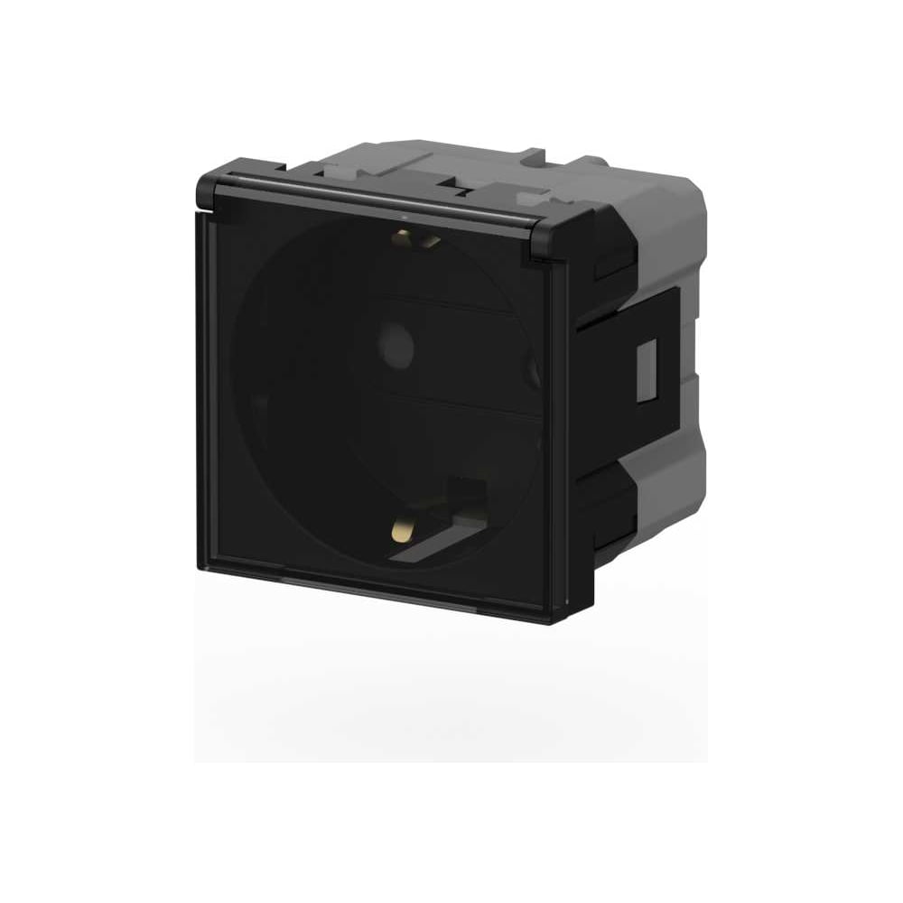 Изображение товара Розетка Elbi Moda Vox с крышкой, заземлением, защитой от детей, IP20