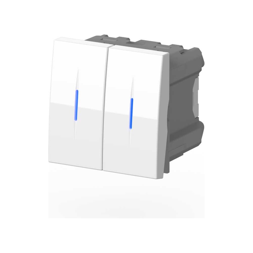 Изображение товара Выключатель с подсветкой Elbi Moda Vox M+K белый