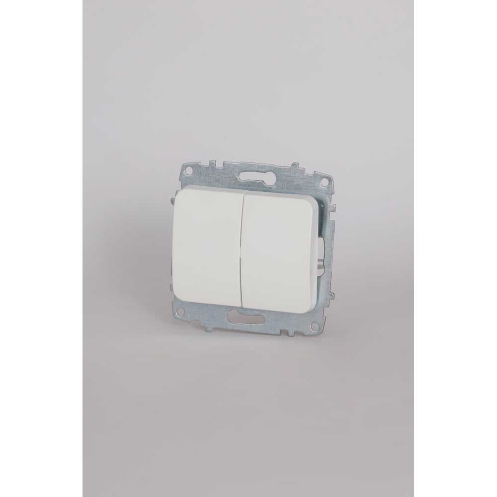 Изображение товара 2-х клавишный выключатель Elbi Jazz Матовый белый 607-016200-202