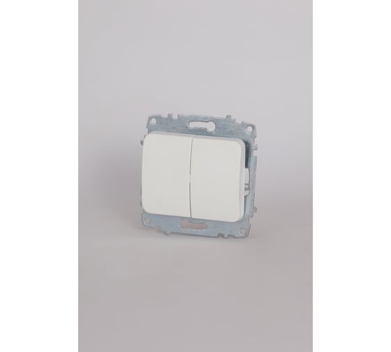 Изображение товара 2-х клавишный выключатель Elbi Jazz Матовый белый M+K 607-016200-202