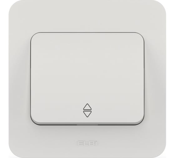 Изображение товара 1-клавишный проходной выключатель Elbi Jazz Матовый белый M+K 607-016200-209