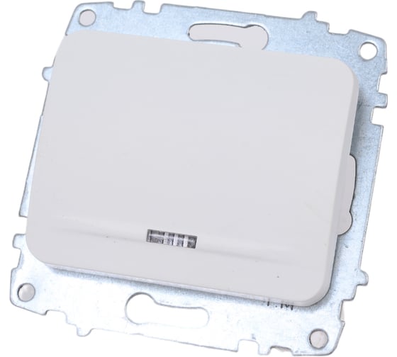 Изображение товара Выключатель с подсветкой Elbi Jazz Матовый белый M+K 607-016200-201