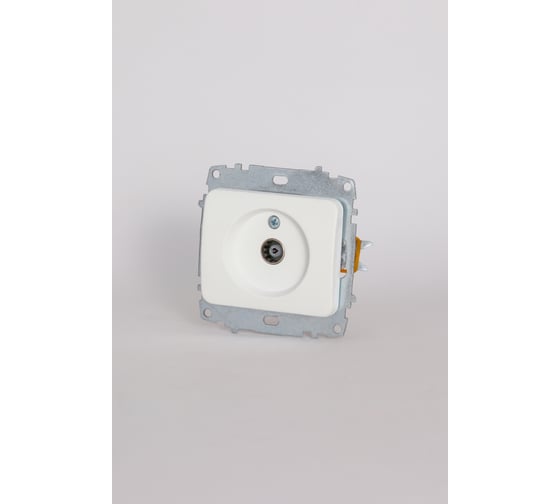 Изображение товара Проходная ТВ розетка Elbi Jazz Матовый белый M+K 607-006200-224