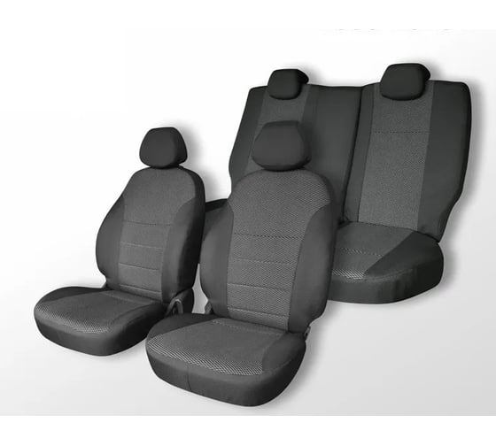 Изображение товара Чехлы на сиденья DEFLY Nissan Almera, 2012-2019, сплошной задний ряд, жаккард Nis3-2