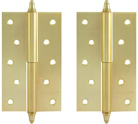 Изображение товара Петля НОРА-М 610-5" SВ мат.латун.покр. левая 2,5 мм №2 10621