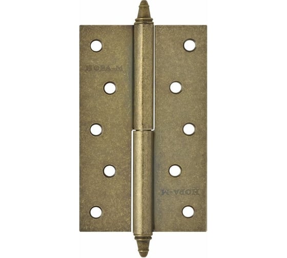 Изображение товара Петля НОРА-М 610-5" застар.бронза левая 125x75x2.5 5462