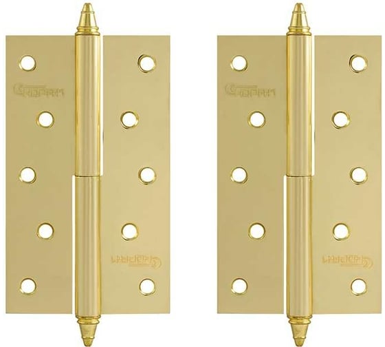 Изображение товара Петля НОРА-М 610-5" PB латун.покр. левая 2,5 мм №2 10619