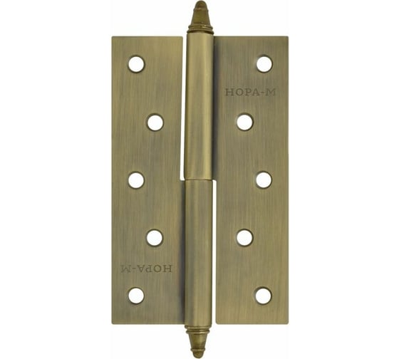 Изображение товара Петля НОРА-М 610-5" мат.брон.покр. правая 2,5 мм 14448