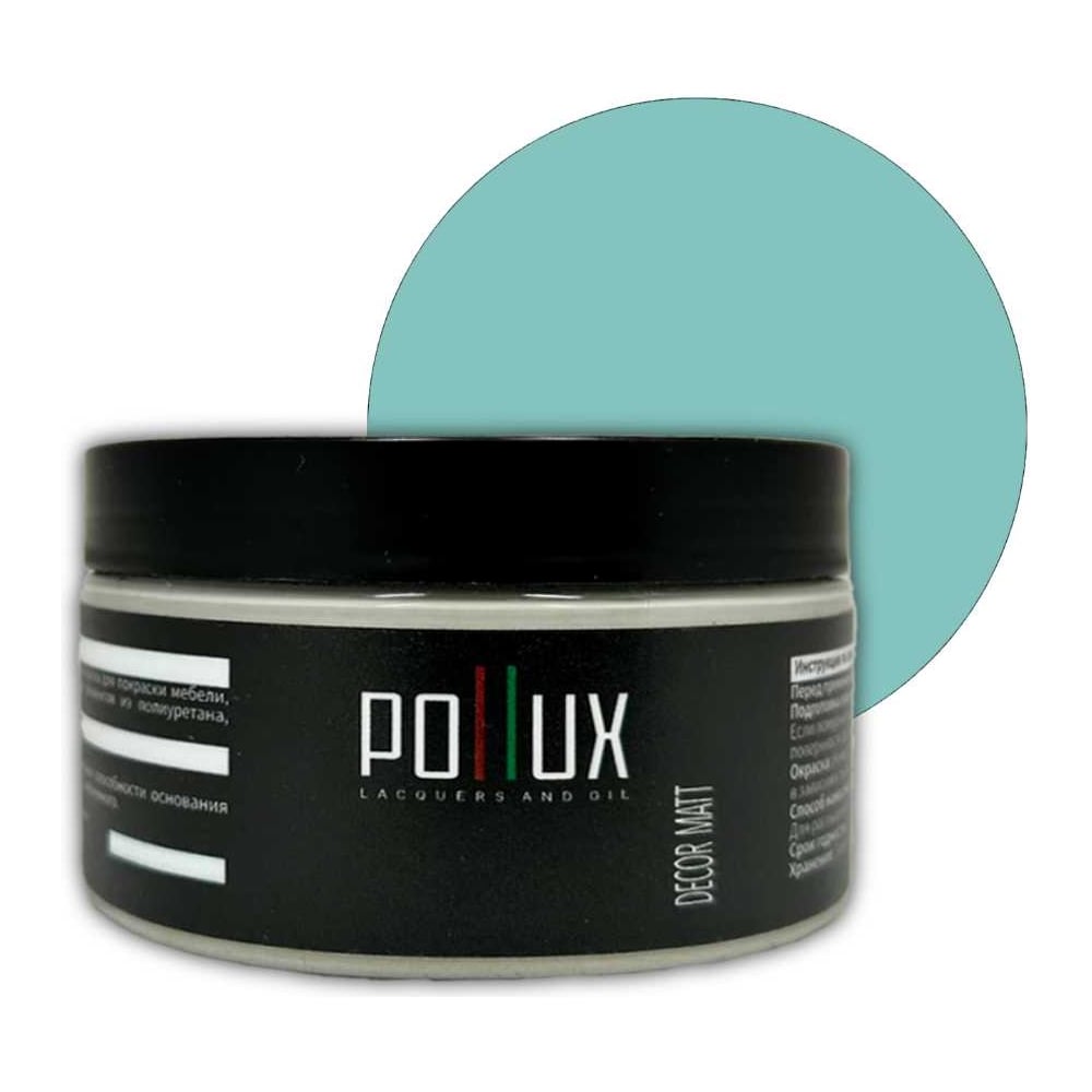 Изображение товара Краска для мебели без запаха матовая быстросохнущая 250мл светло-зеленая RAL 6027 Pollux Decor