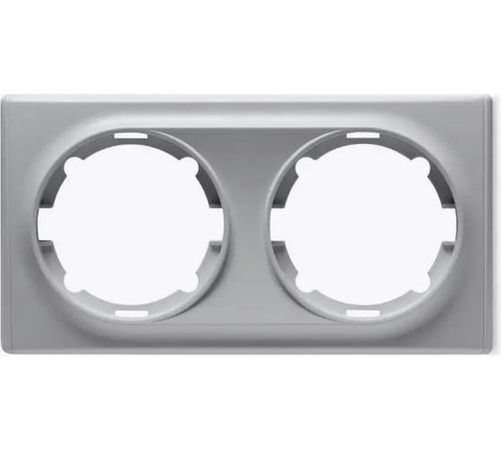 Изображение товара Комплект OneKeyElectro Рамка двойная, цвет серый (5шт.) 7702222