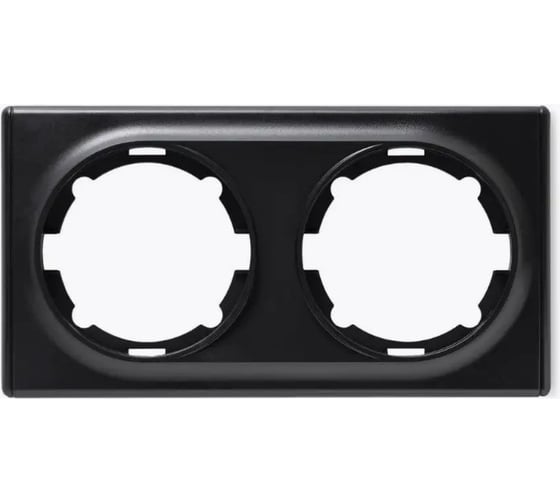 Изображение товара Комплект OneKeyElectro Рамка двойная, цвет черный (10шт.) 7702220