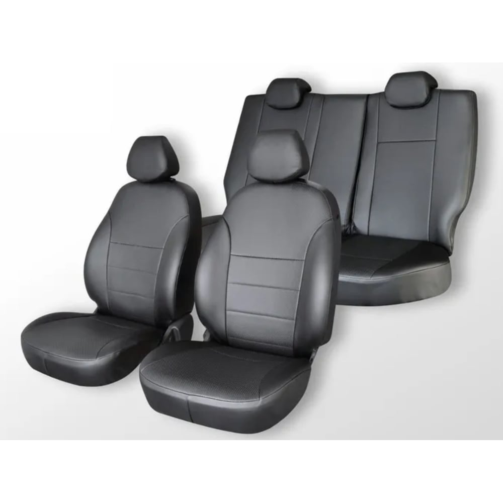 Изображение товара Чехлы на сиденья DEFLY для Honda CR-V 2001-2006 экокожа черные