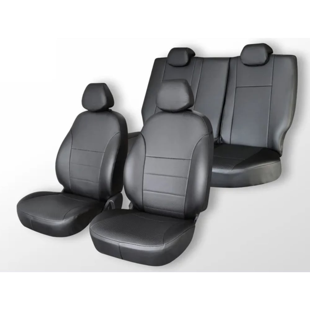 Изображение товара Чехлы на сиденья DEFLY Mitsubishi Outlander, 2005-2012, экокожа черная Mts3-2K