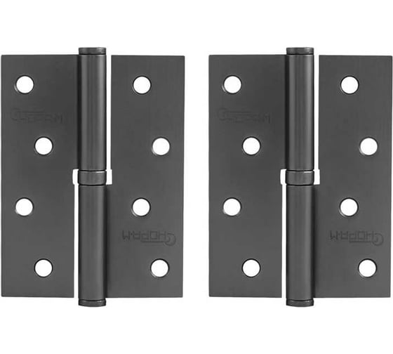 Изображение товара Петля НОРА-М 750-4" графит левая 2,5 мм №2 16378