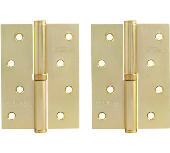 Изображение товара Петля НОРА-М 750-4" мат.латун.покр. правая 2,5 мм №2 10589