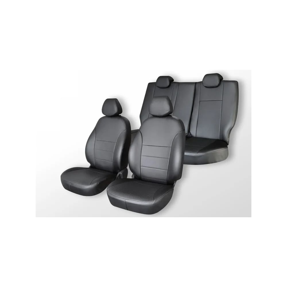 Изображение товара Чехлы на сиденья DEFLY для Toyota Corolla Fielder (E160), экокожа, черные, 2012+