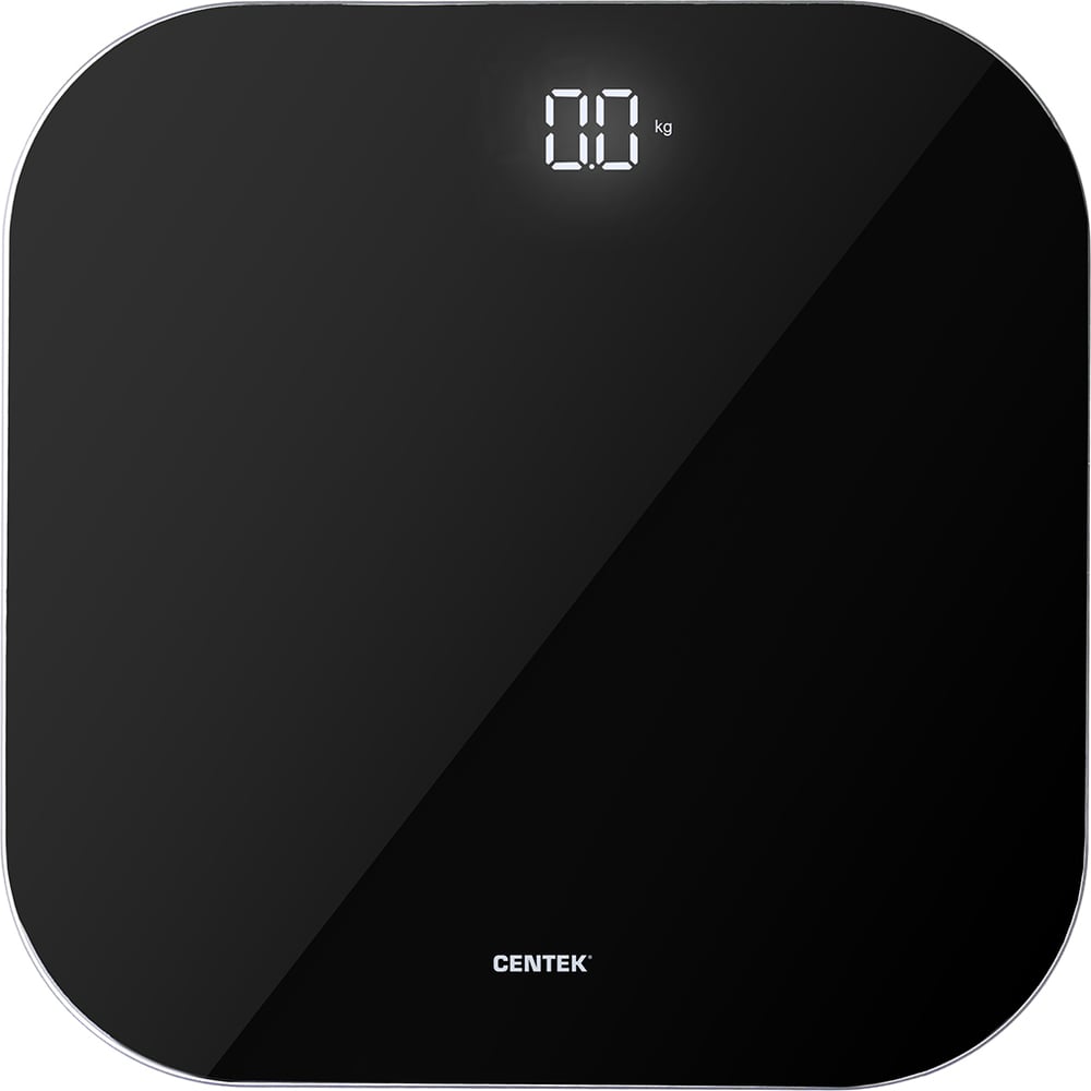 Изображение товара Весы напольные электронные Centek шаг 0.1 кг фунт, LCD 65x28, размер 28x28 см CT-2440 LED BLACK