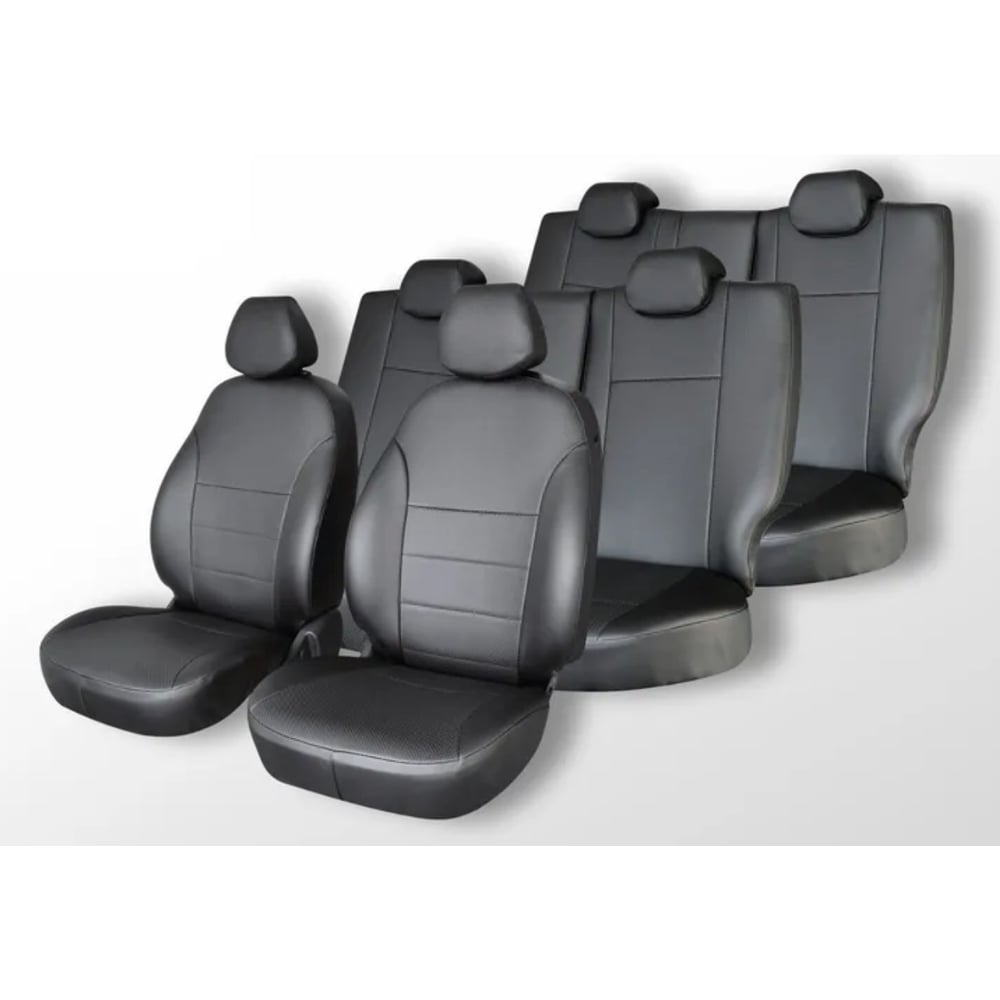 Изображение товара Чехлы на сиденья DEFLY для Toyota Gaia XM10 98-04 экокожа черные 14 шт