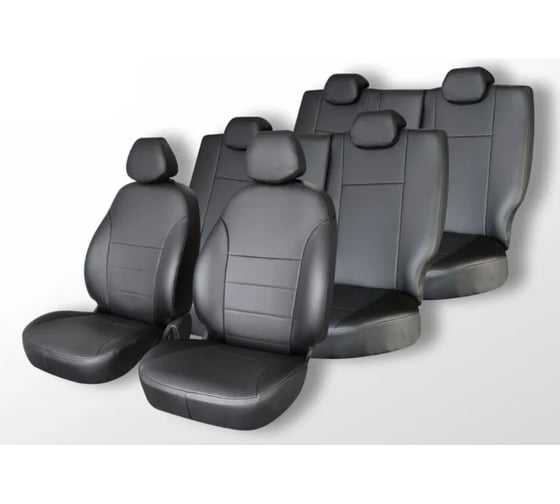 Изображение товара Чехлы на сиденья DEFLY Toyota Gaia (XM10), 1998-2004, 7 мест, экокожа черная Ty58-7-2K