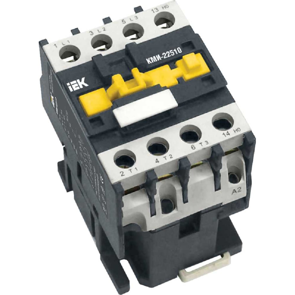 Изображение товара Контактор IEK КМИ-22510 25А 110В/АС3 трехфазный монтажный