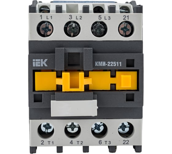 Изображение товара Контактор IEK КМИ-22511, 25А, 400В/АС3, 1НЗ KKM21-025-400-01