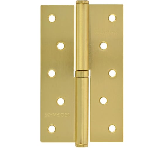 Изображение товара Петля НОРА-М 750-5" мат.латун.покр. правая 2,5 мм №2 11861