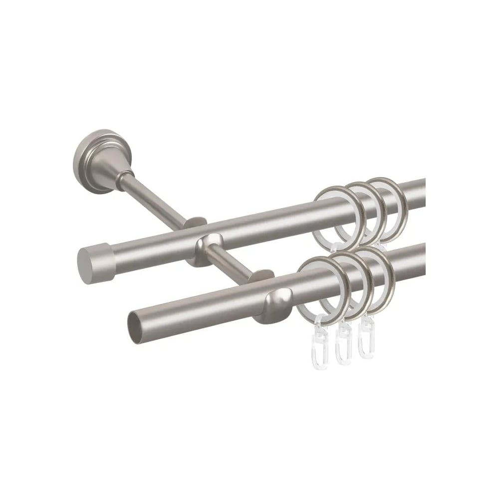 Изображение товара Металлический настенный карниз Grace D16Г/16Г 2,4м сатин двухрядный