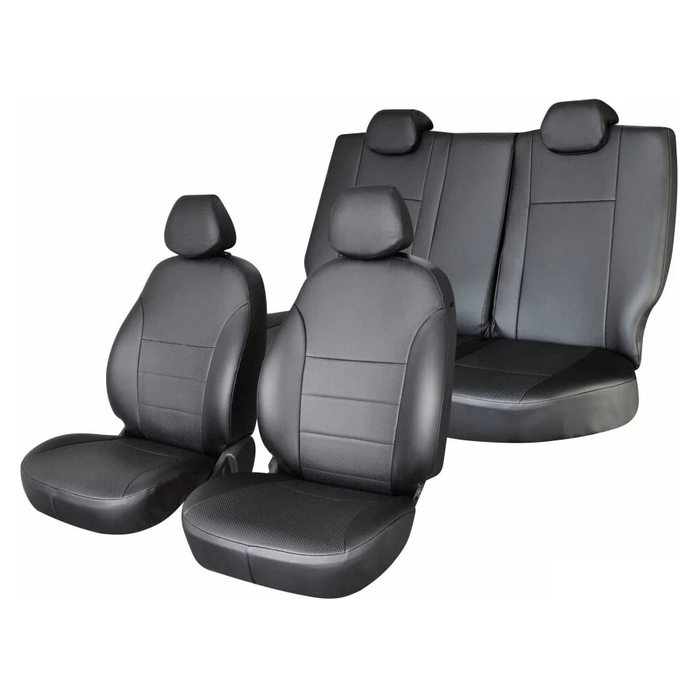 Изображение товара Чехлы на сиденья Toyota RAV4 (XA40) 2012-2019 из экокожи с карманами и защитой боковых подушек