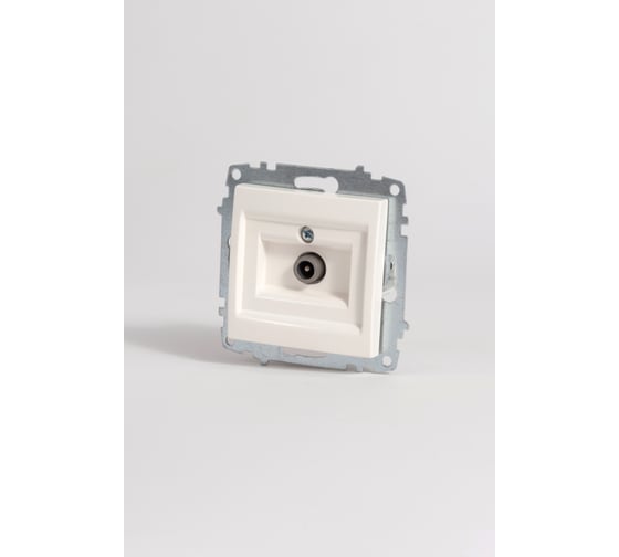 Изображение товара Розетка для TV с экраном (проходная) Elbi Zena Vega белый M+K 609-010200-272