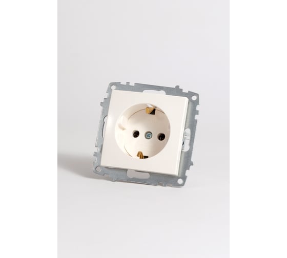 Изображение товара Розетка с заземлением Elbi Zena Vega белый M+K 609-010200-217