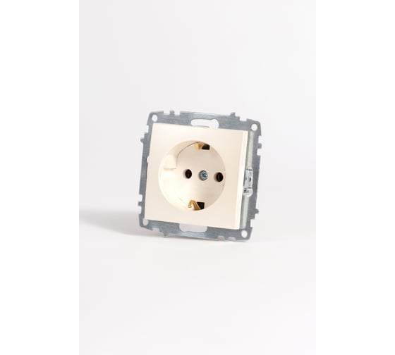 Изображение товара Розетка Elbi Zena Vega Слоновая Кость с заземлением M+K 609-012500-217