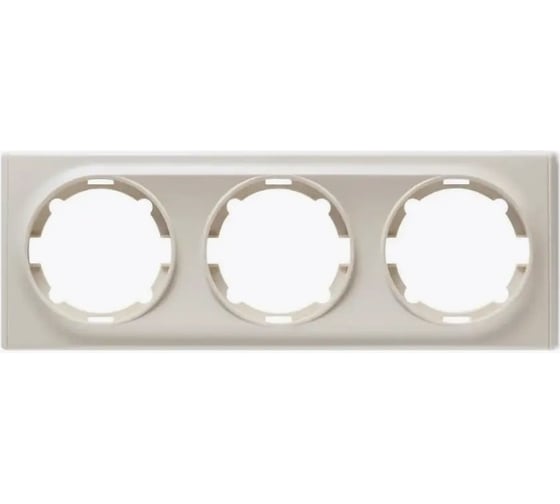 Изображение товара Комплект OneKeyElectro Рамка тройная, цвет бежевый (5шт.) 7702242