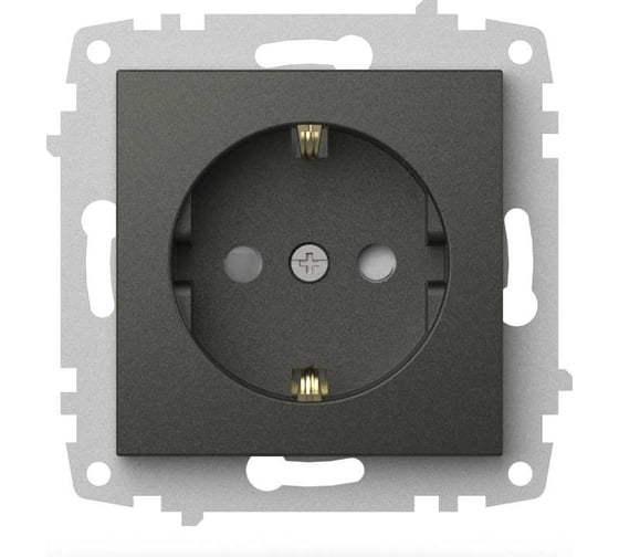 Изображение товара Розетка с заземлением и защитой от детей Elbi Zena Vega дымчатый M+K 609-011100-243