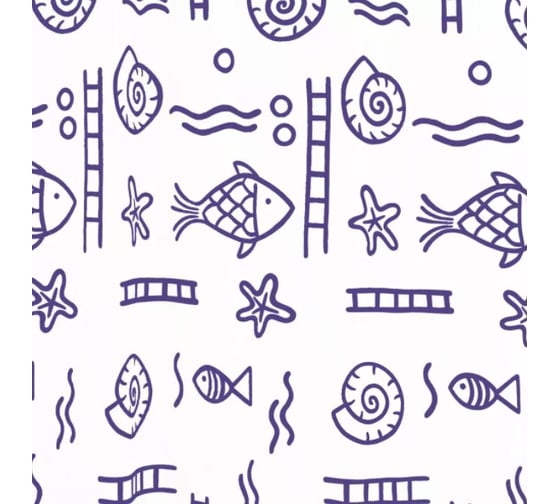 Изображение товара Штора для ванных комнат RIDDER Neptun синий/голубой, 240x180 46413