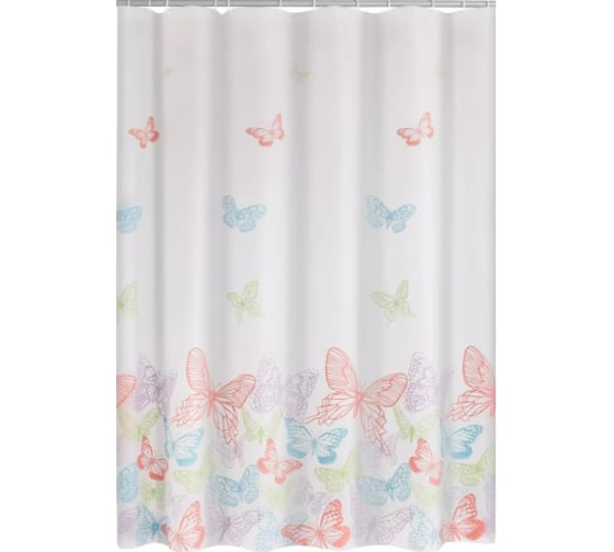 Изображение товара Штора для ванных комнат RIDDER Papillon полупрозрачный/цветной, 180x200 3104300
