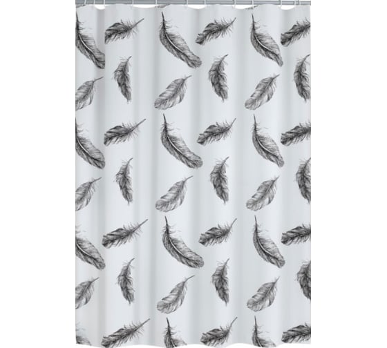 Изображение товара Штора для ванных комнат RIDDER Romantic белый/черный, 180x200 3102310