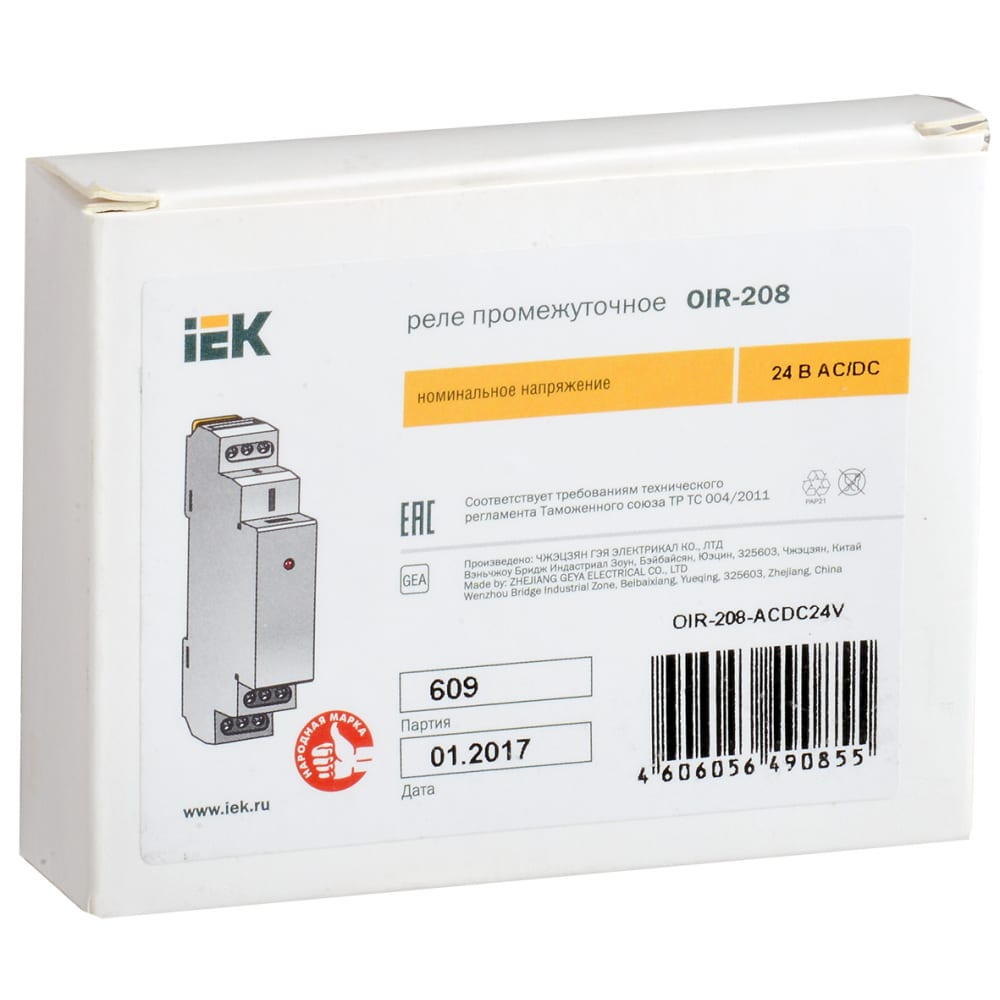 Промежуточное реле IEK - OIR-316-AC230V