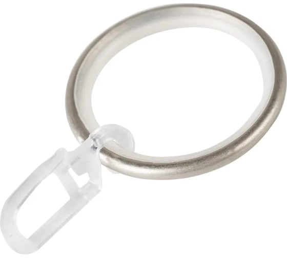 Изображение товара Кольцо ООО АС Март D16, бесшумное с крючком, хром (упаковка 10 шт) 4812634013716