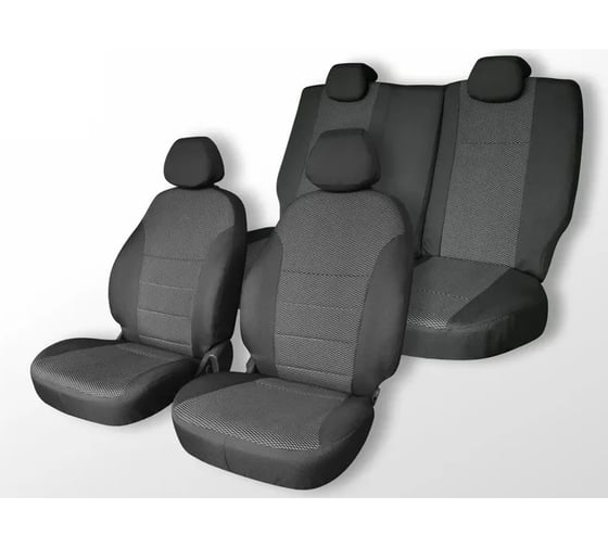 Изображение товара Чехлы на сиденья DEFLY Toyota Funcargo, 1999-2005, широкие сиденья 1 ряда, жаккард Ty48-2