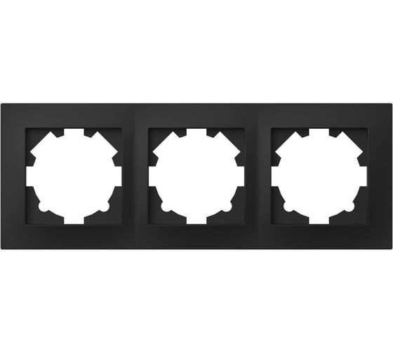 Изображение товара Рамка 3-местная Elbi Vega Черный Матовый 510-014800-227