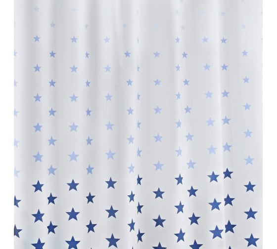 Изображение товара Штора для ванных комнат RIDDER Stella синий, 180х200 32623